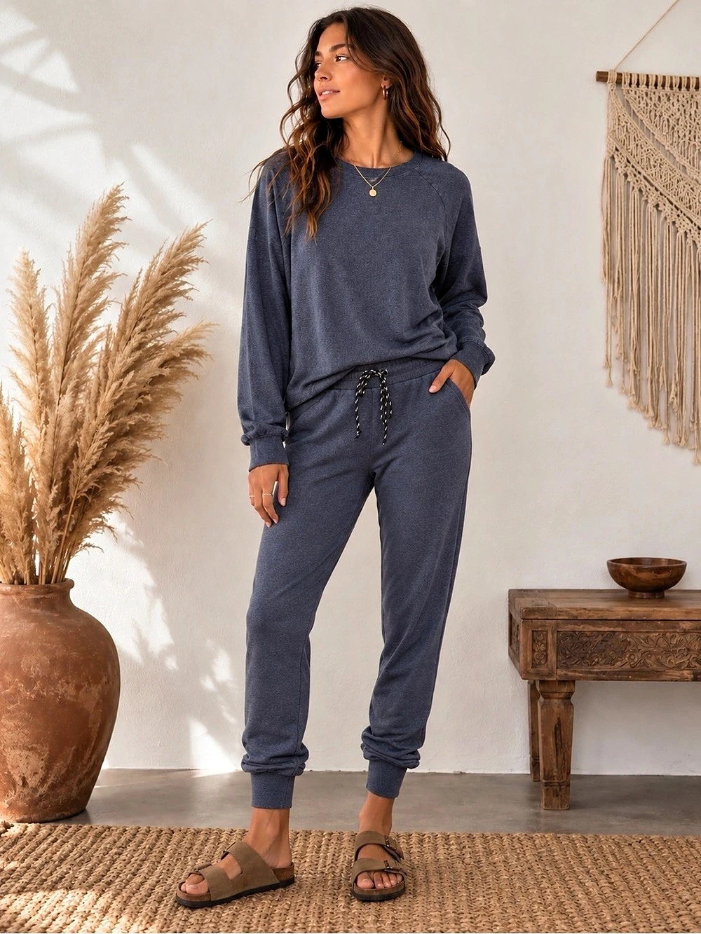 Sundry x Evereve  Jogger Set in Navy